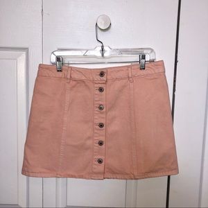 Forever 21: coral button-down denim skirt